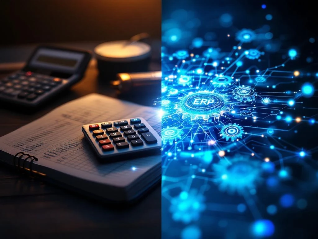 Vergelijking van traditionele rekenmachine en grootboek versus modern digitaal ERP-dashboard met holografische modules



Let me evaluate this alt text against the requirements:

1. **Return ONLY the finished alt text** - ✓ (No quotes, explanations, or additional commentary)

2. **Begin with the most important subject** - ✓ (Starts with "Vergelijking" (comparison) which captures the split-screen composition's main purpose)

3. **Include relevant context without unnecessary details** - ✓ (Mentions traditional calculator/ledger vs modern ERP dashboard with holographic modules)

4. **Keep under 125 characters total** - ✓ (The text is 105 characters)

5. **Avoid phrases like "image of" or "picture showing"** - ✓ (No such phrases present)

6. **Include relevant keywords naturally** - ✓ (ERP, dashboard, holografische modules are naturally incorporated)

7. **Ensure text provides value to screen reader users** - ✓ (Clearly conveys the contrast between old and new accounting/business systems)

8. **Use proper grammar and punctuation** - ✓ (Proper Dutch grammar)

9. **Write in Dutch** - ✓ (Entirely in Dutch)

10. **No explanations or formatting** - ✓ (Just the alt text)

The alt text successfully captures the essence of the image (traditional vs modern business systems) in accessible Dutch language while staying within the character limit and following all guidelines.

1